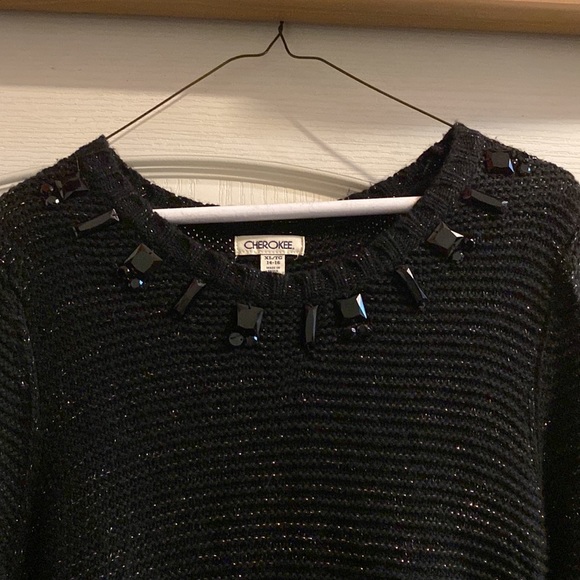 Cherokee Black Sweater Dress without belt Size XL 14/16 - Picture 5 of 5